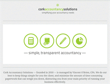 Tablet Screenshot of corkaccountancysolutions.com